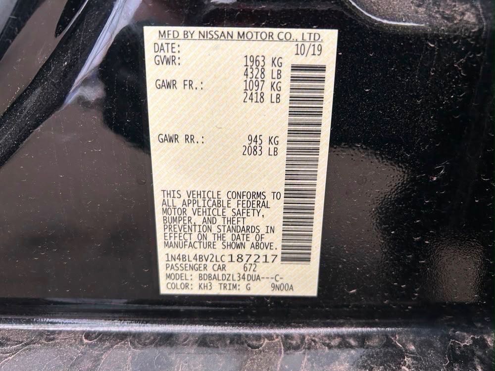 Car Image 2020 NISSAN ALTIMA