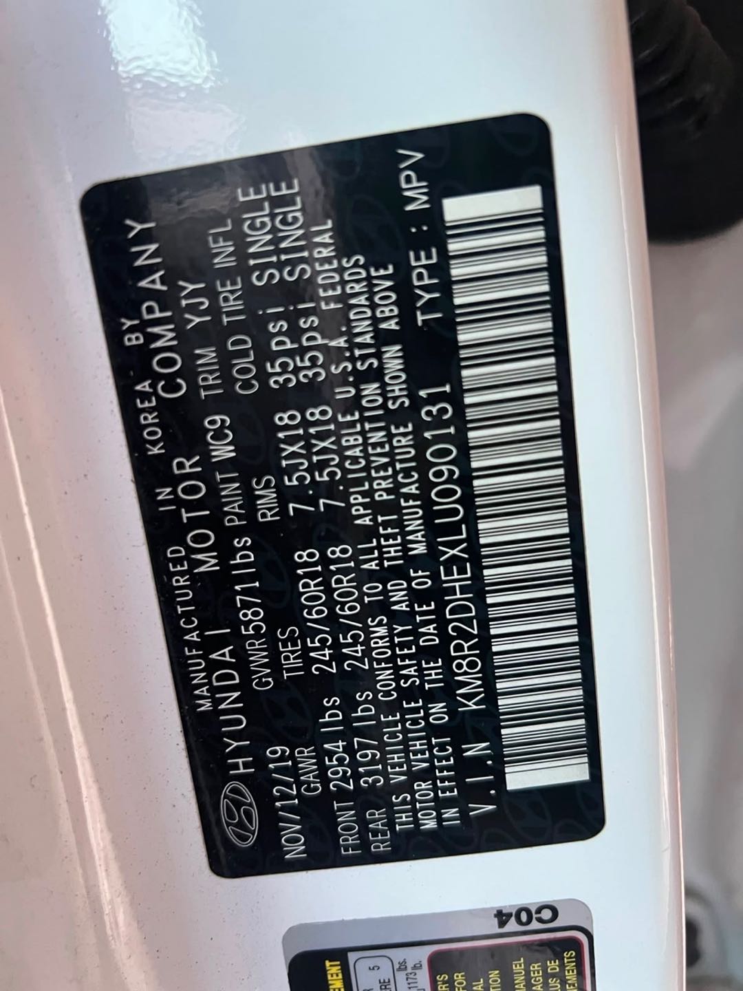 Car Image 2020 HYUNDAI PALISADE