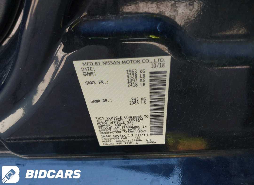 Car Image 2019 NISSAN ALTIMA