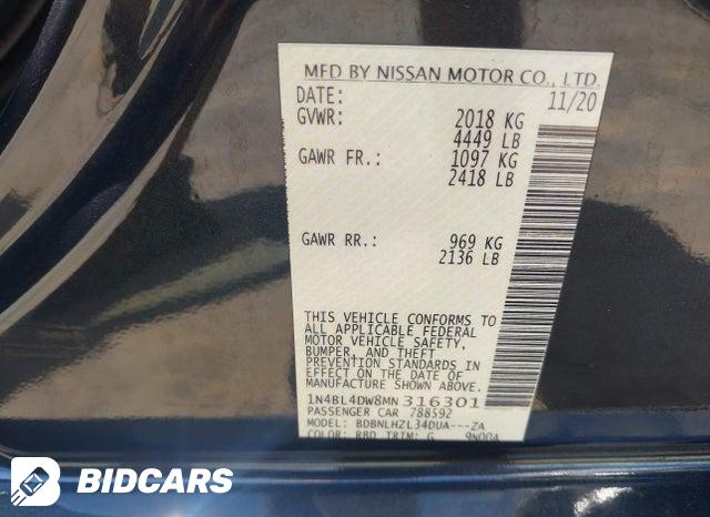 Car Image 2021 NISSAN ALTIMA