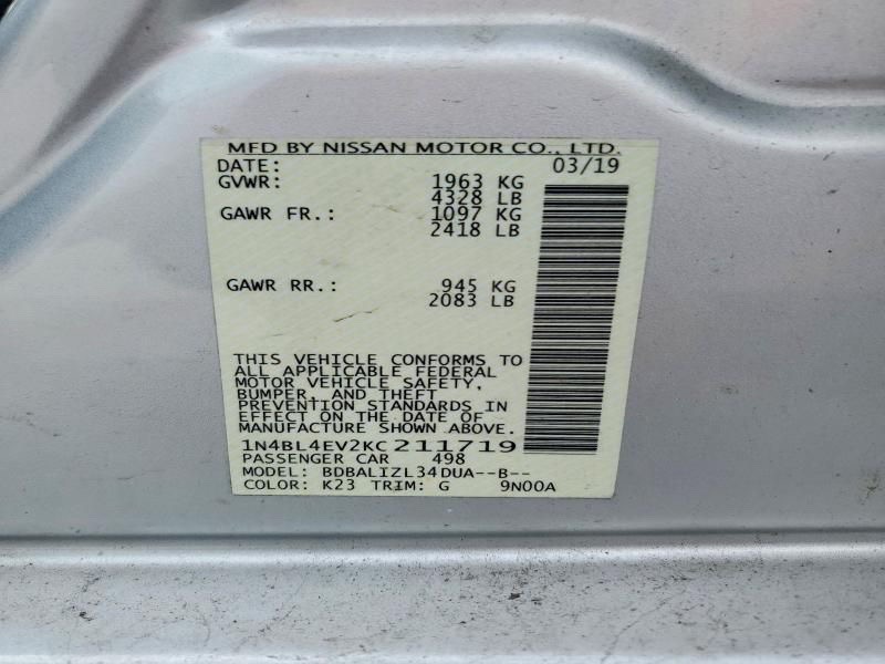 Car Image 2019 NISSAN ALTIMA