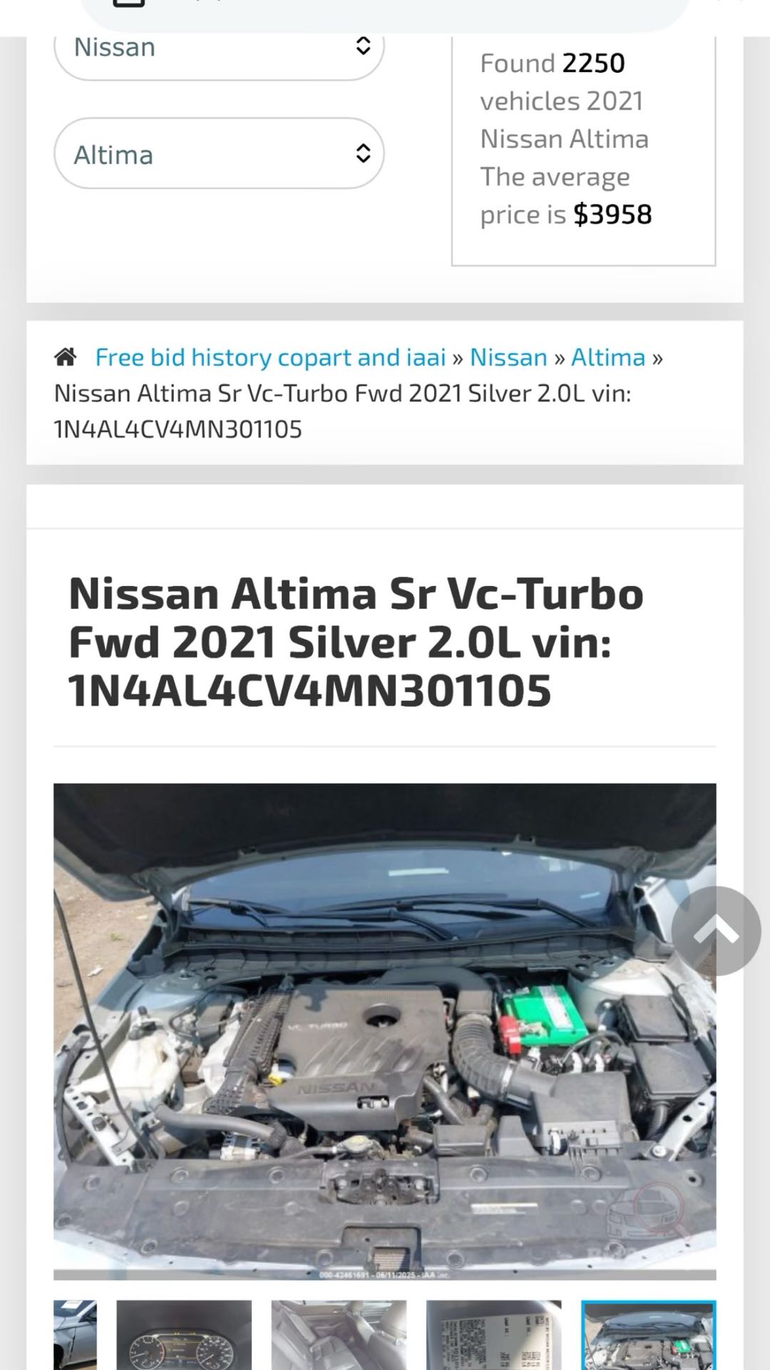 Car Image 2021 NISSAN ALTIMA SR