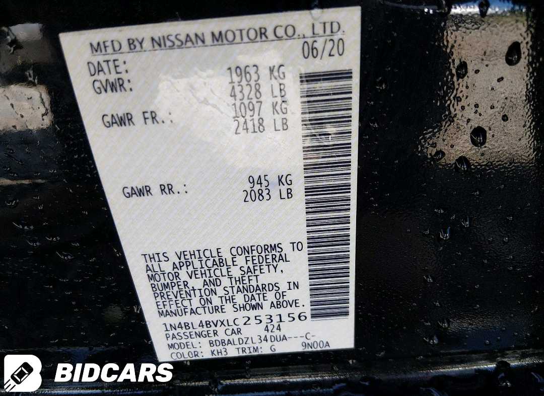 Car Image 2020 NISSAN ALTIMA