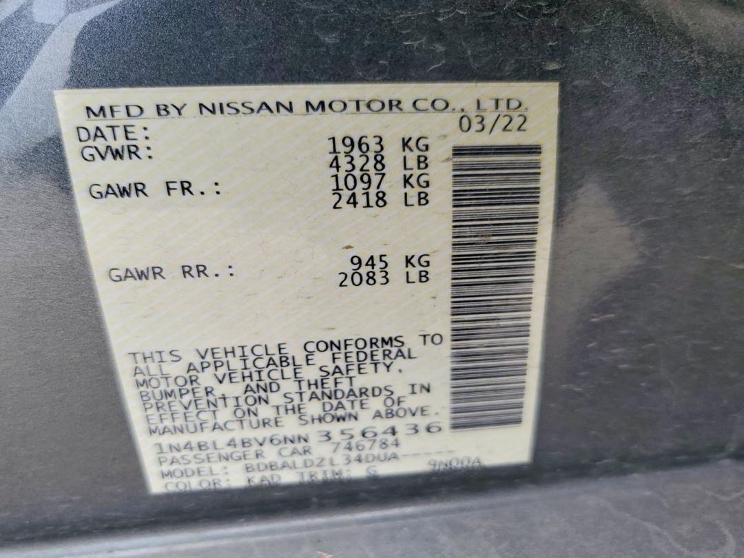 Car Image 2022 NISSAN ALTIMA