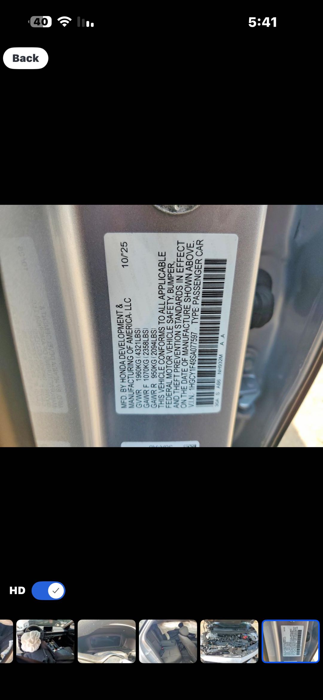 Car Image 2025 HONDA ACCORD