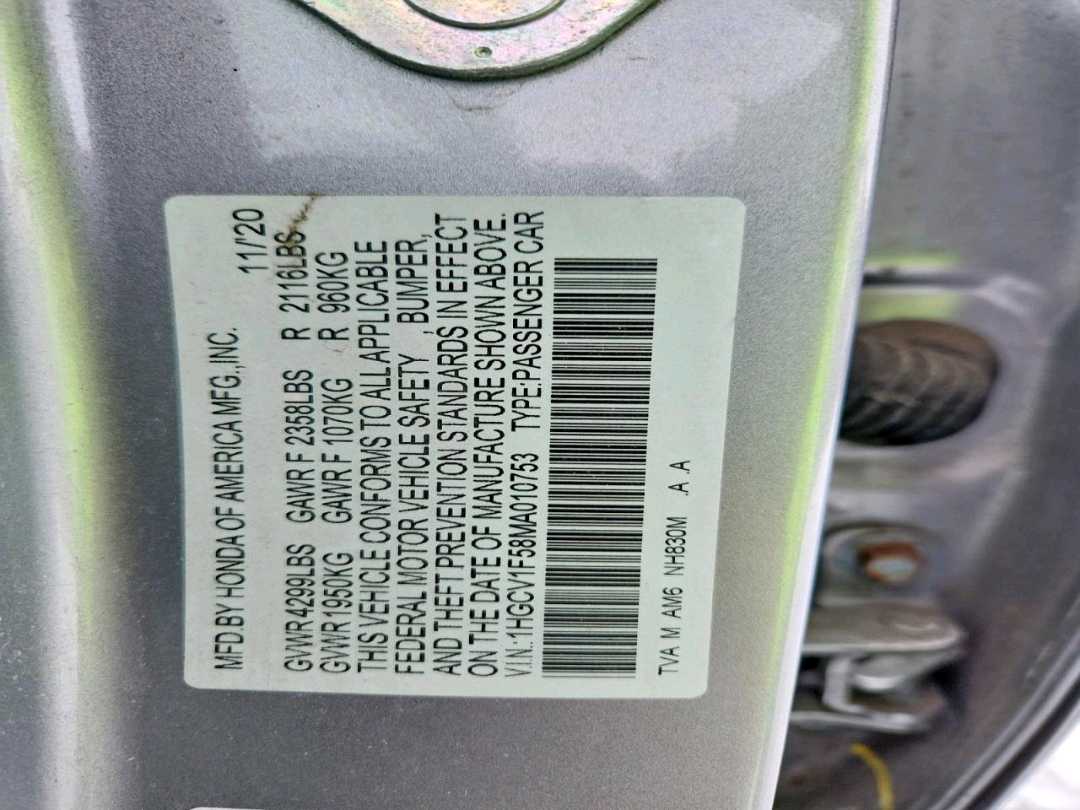 Car Image 2021 HONDA ACCORD