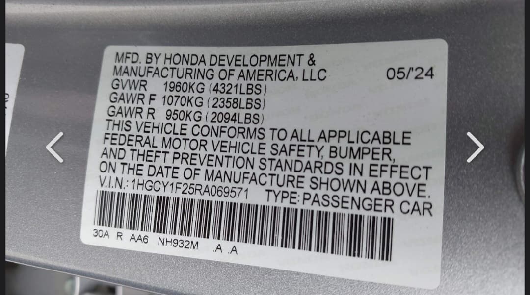Car Image 2024 HONDA ACCORD
