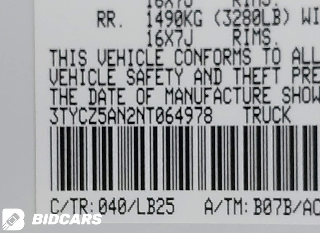Car Image 2022 TOYOTA TACOMA