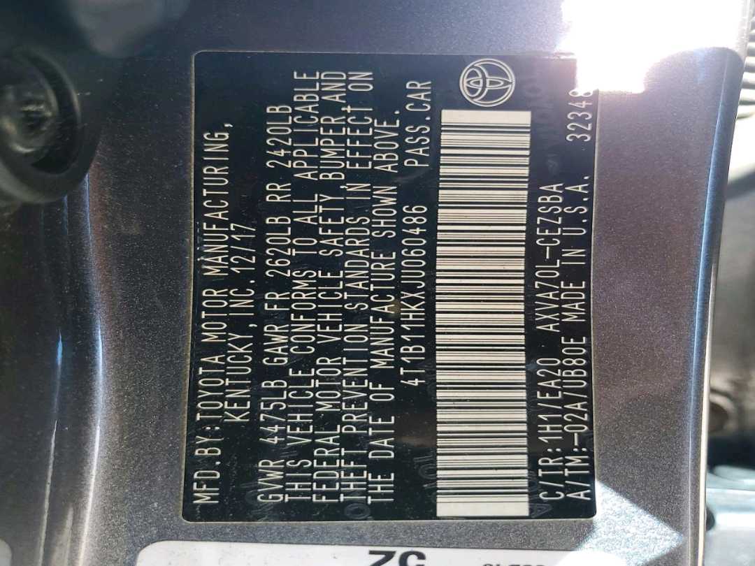 Car Image 2018 TOYOTA CAMRY