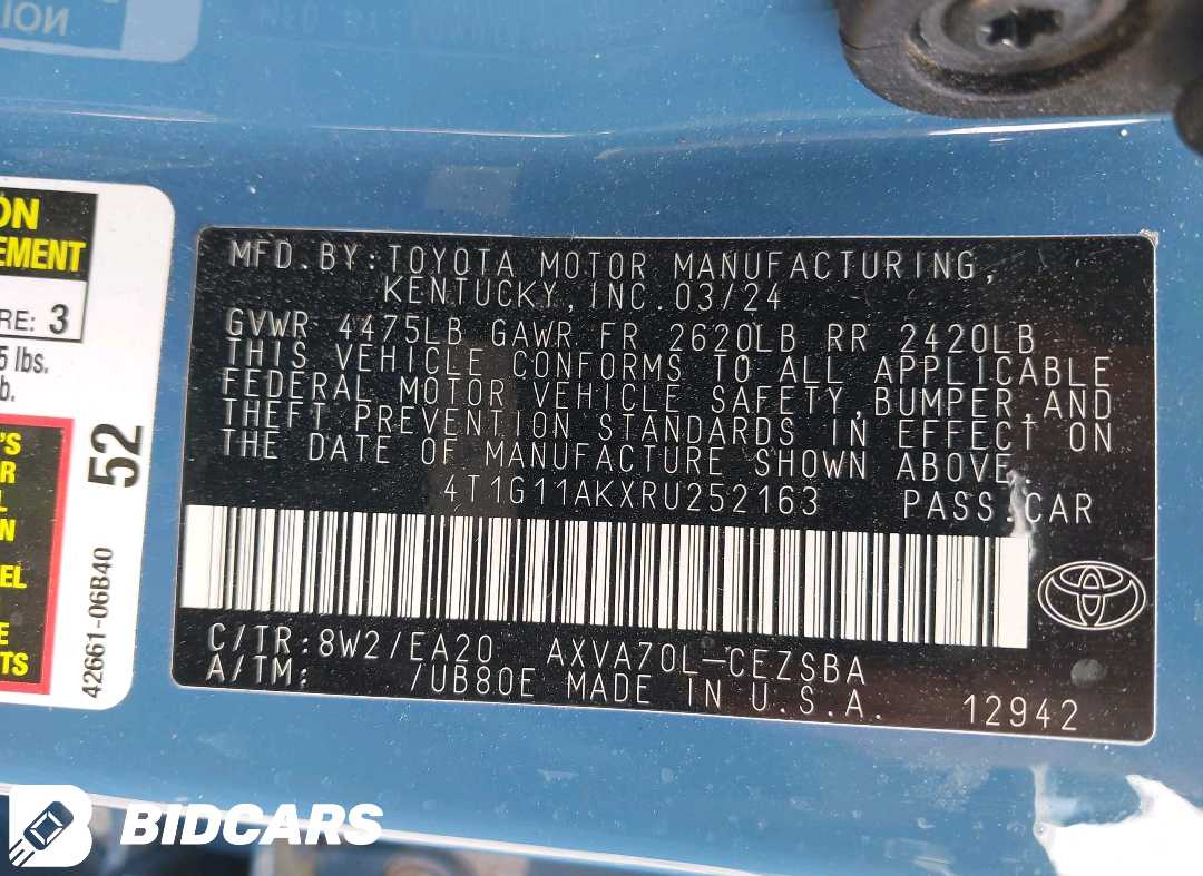 Car Image 2024 TOYOTA CAMRY