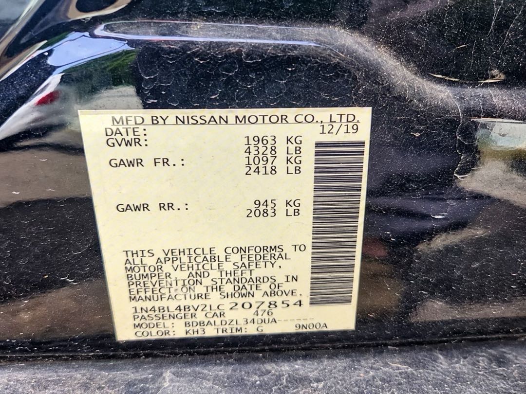 Car Image 2020 NISSAN ALTIMA