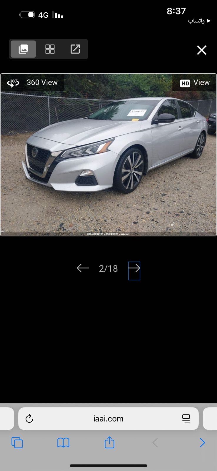 Car Image 2020 NISSAN ALTIMA SR