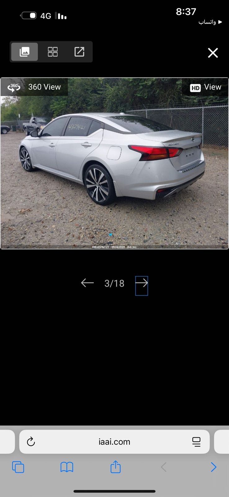 Car Image 2020 NISSAN ALTIMA SR