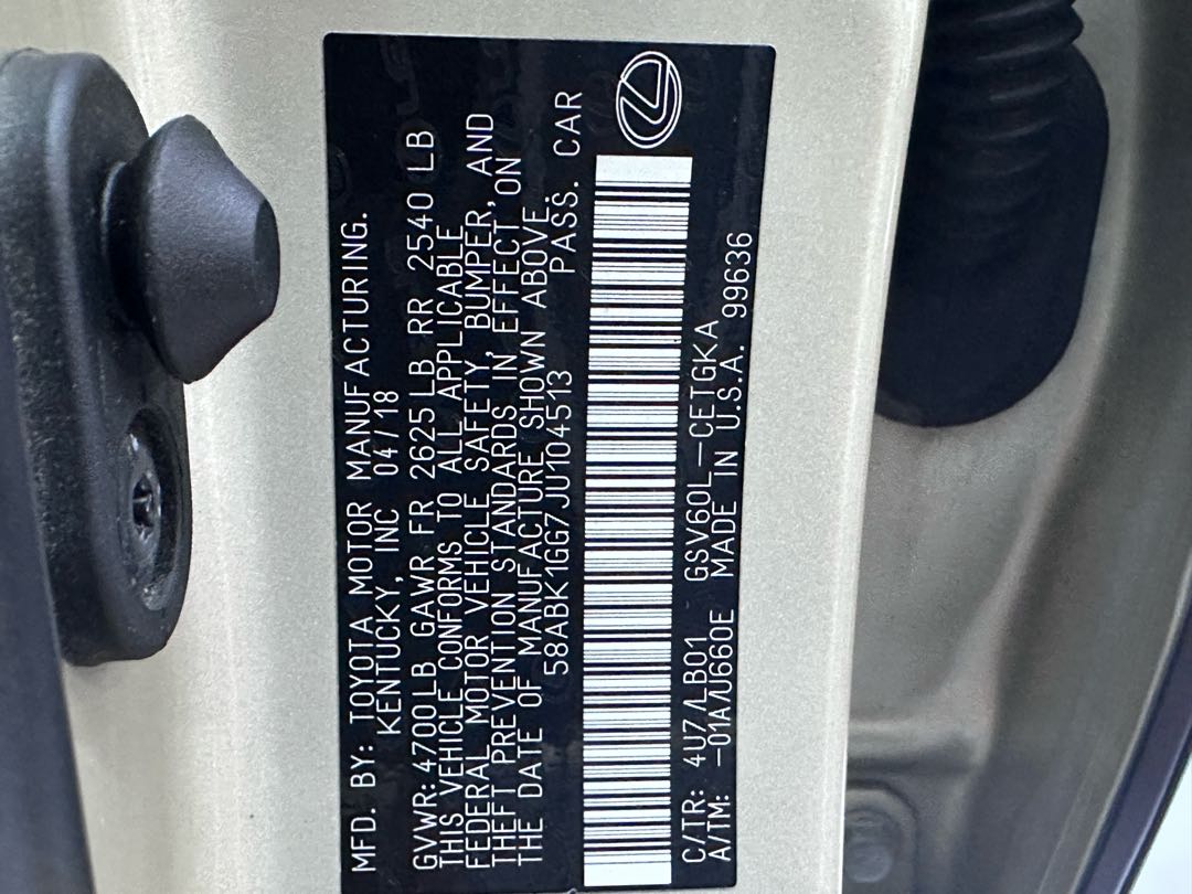 Car Image 2018 LEXUS ES 350