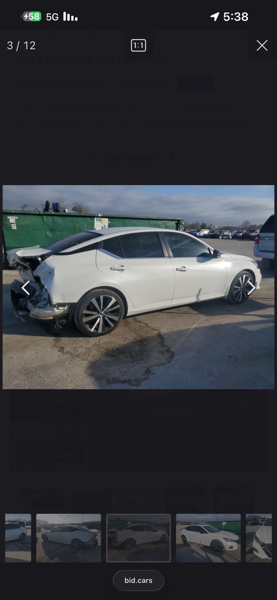 Car Image 2019 NISSAN ALTIMA SR