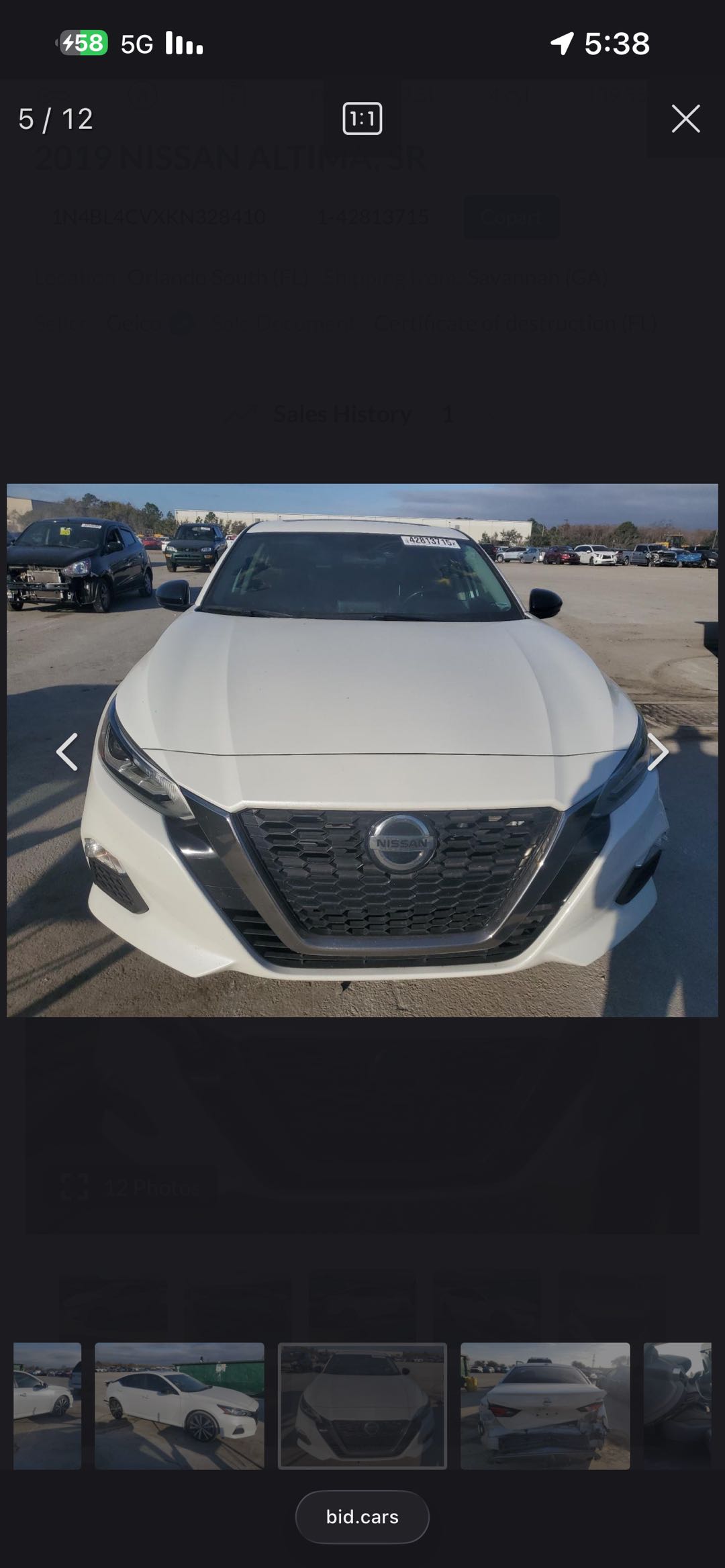 Car Image 2019 NISSAN ALTIMA SR
