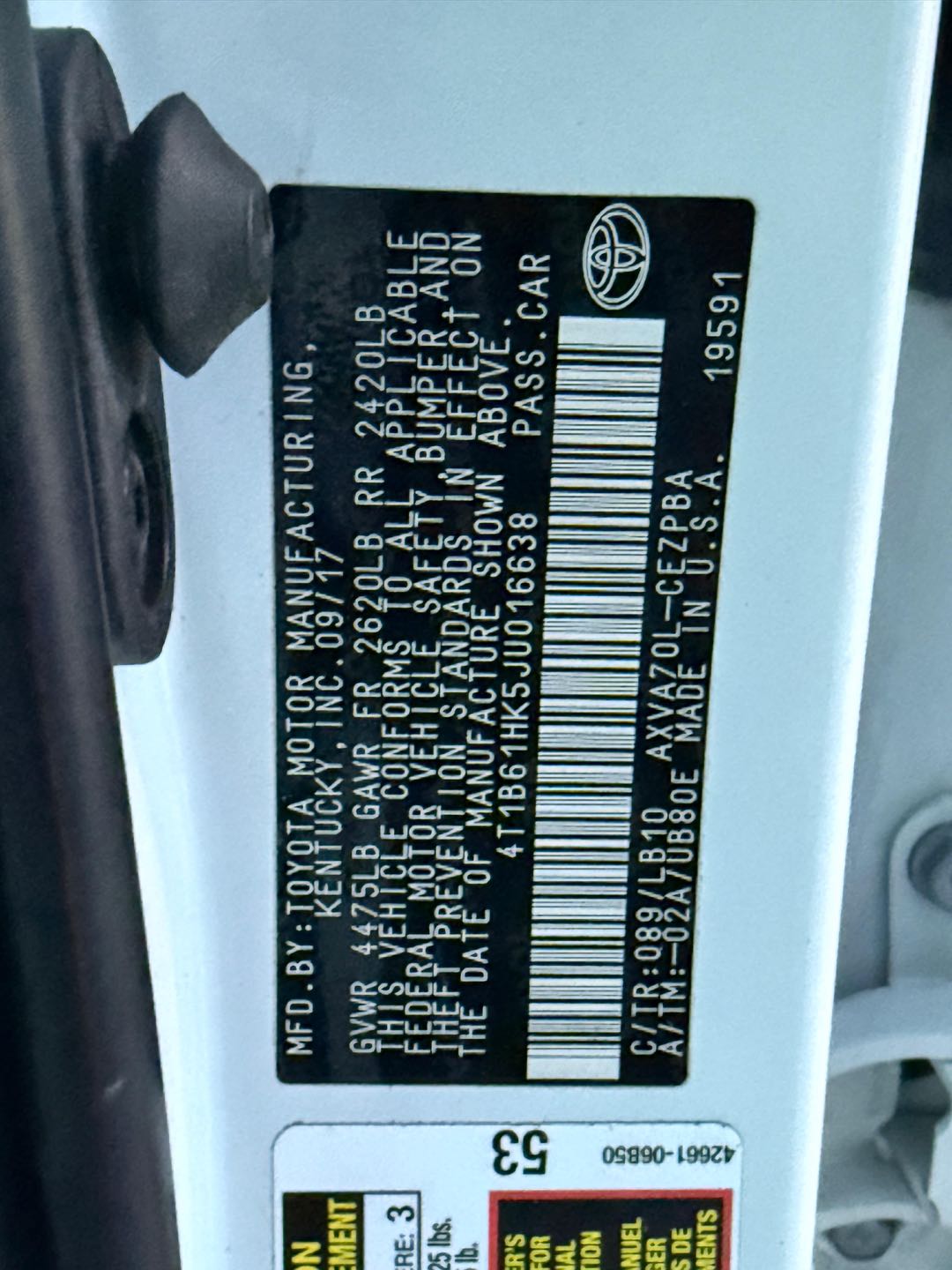 Car Image 2018 TOYOTA CAMRY XSE