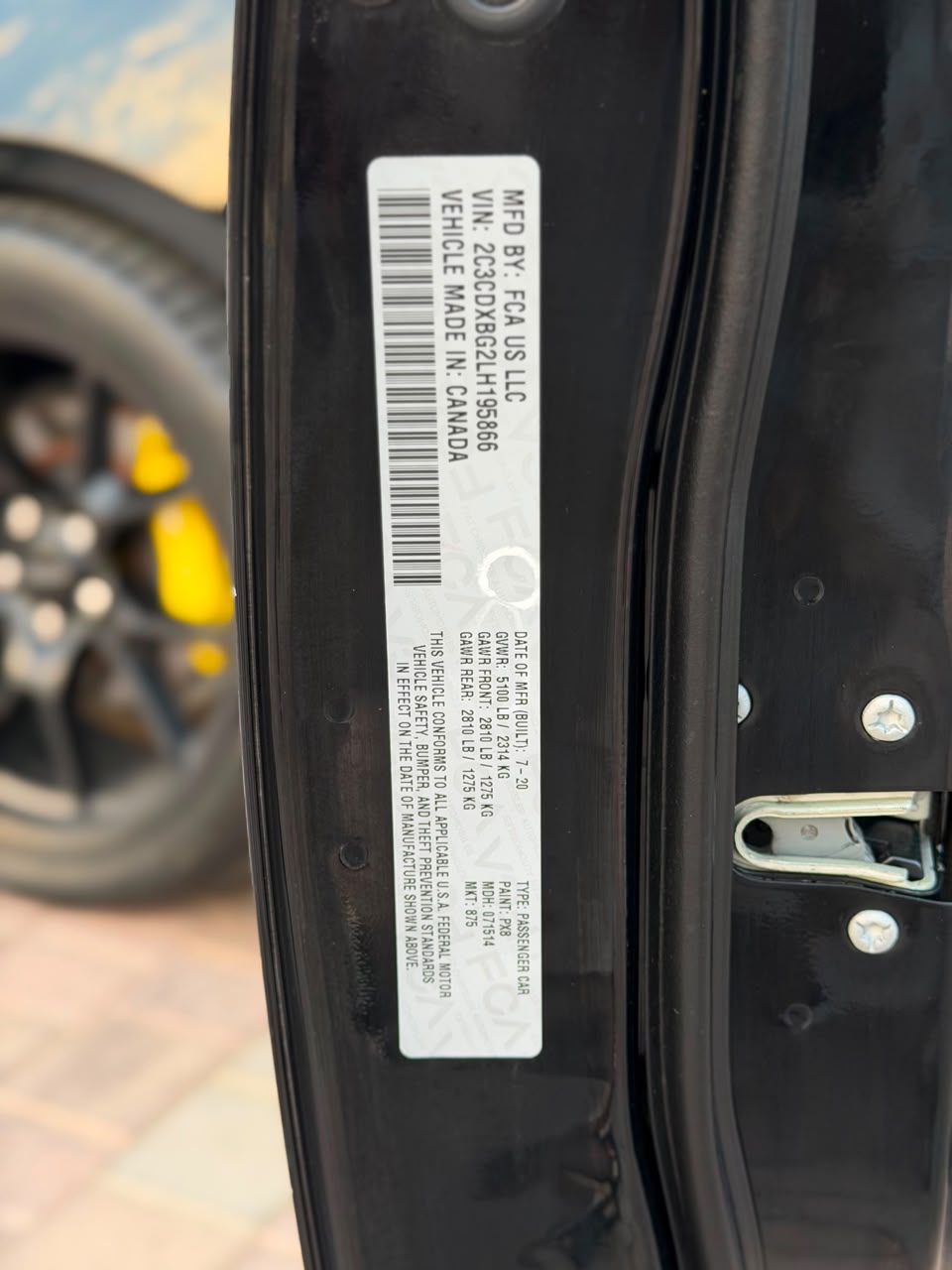 Car Image 2020 DODGE CHARGER SXT