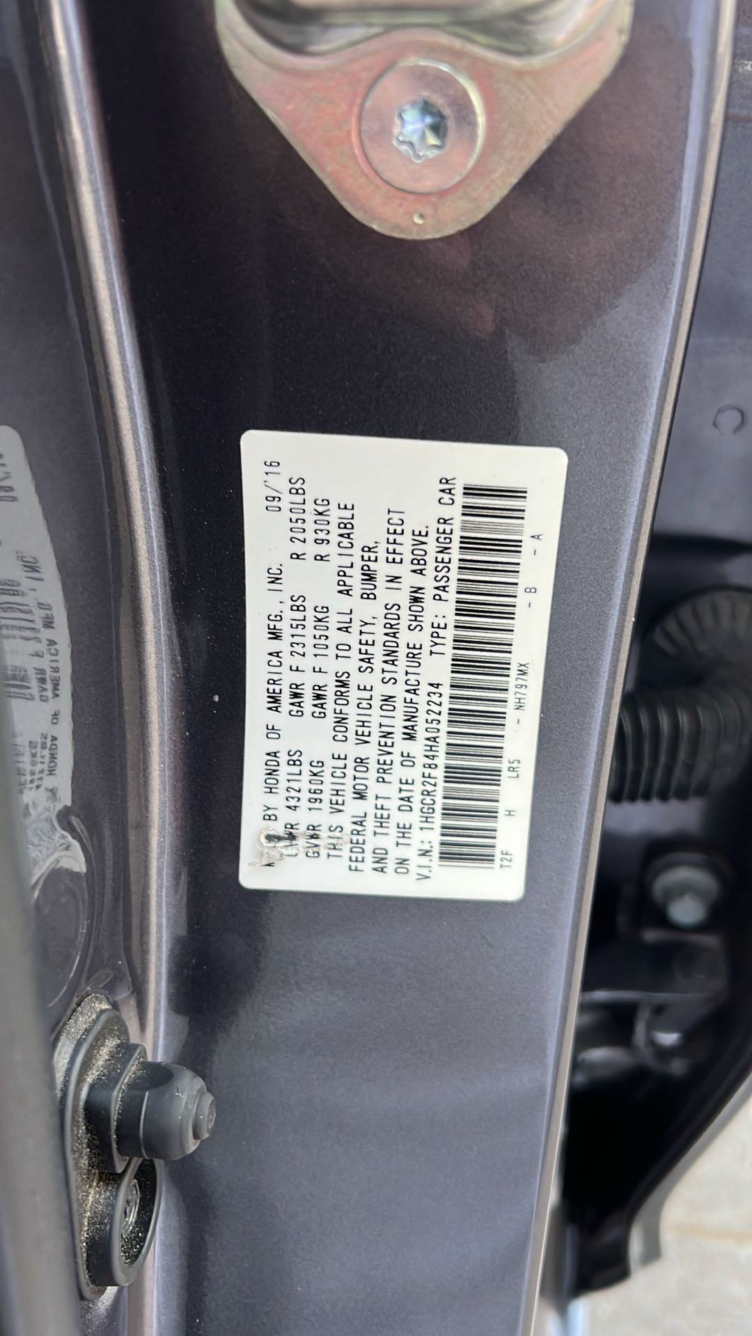 Car Image 2017 HONDA ACCORD SPORT