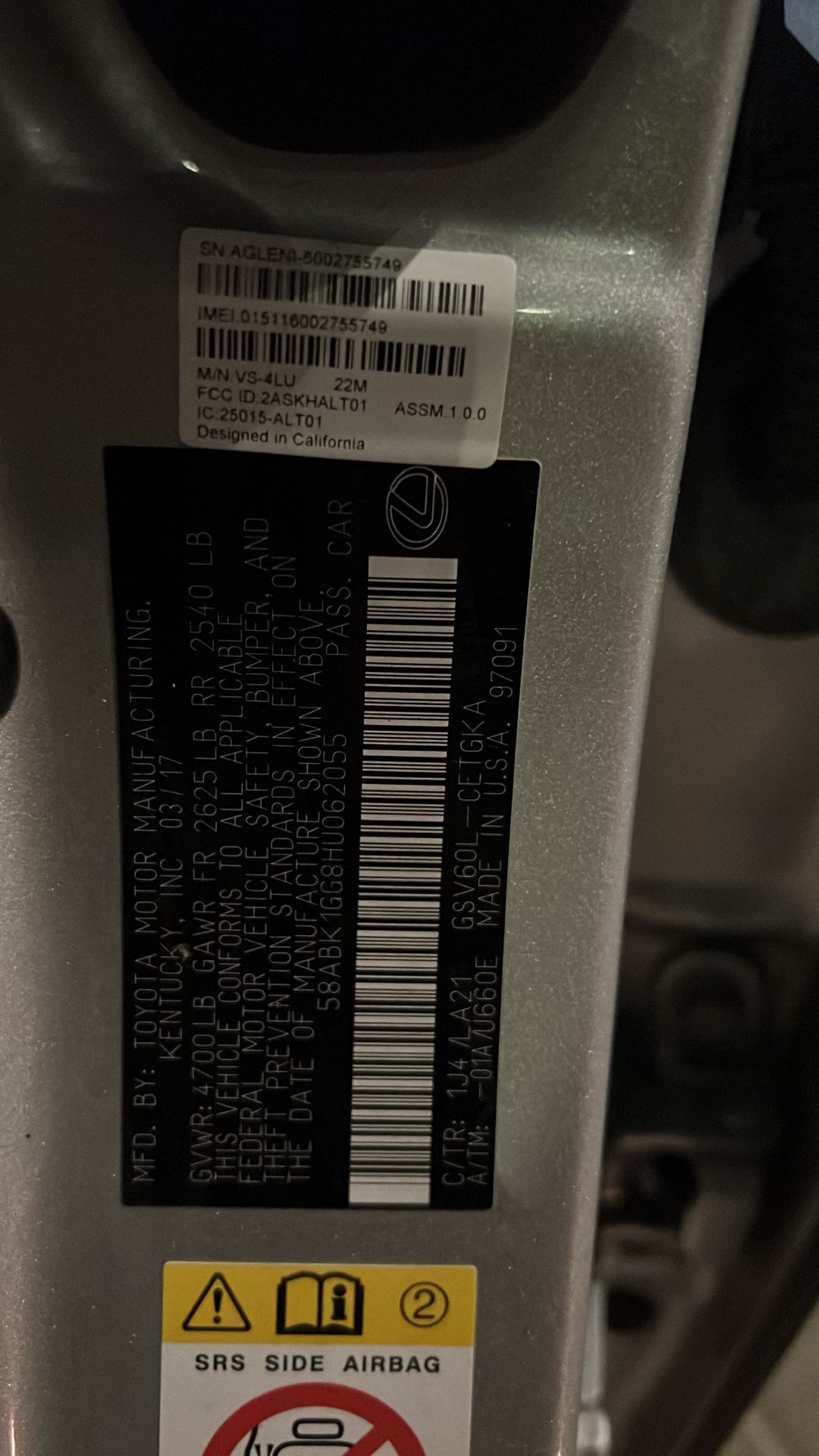 Car Image 2017 LEXUS ES 350