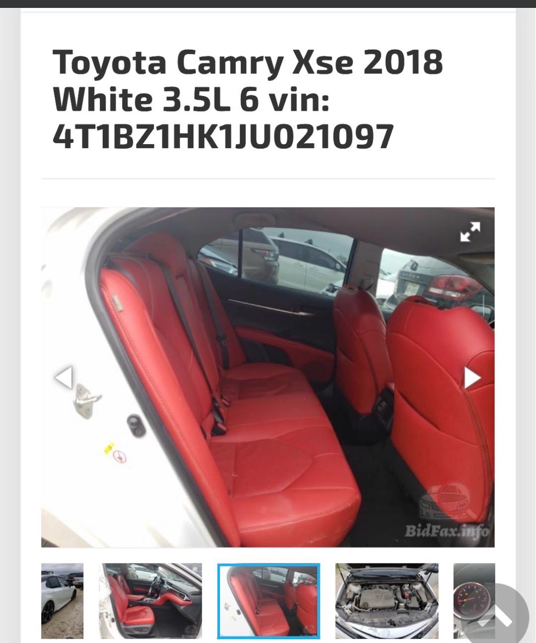Car Image 2018 TOYOTA CAMRY XSE