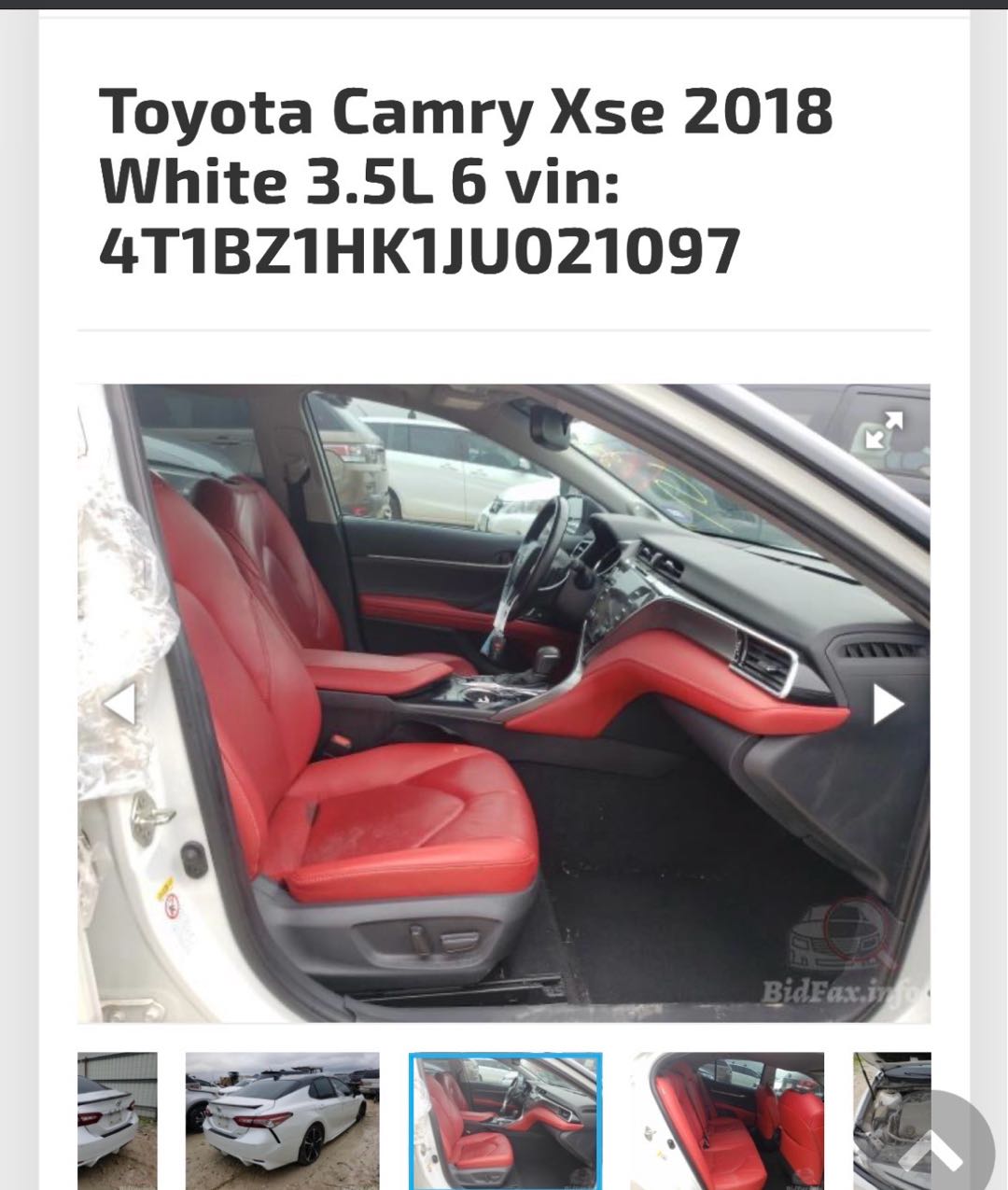 Car Image 2018 TOYOTA CAMRY XSE