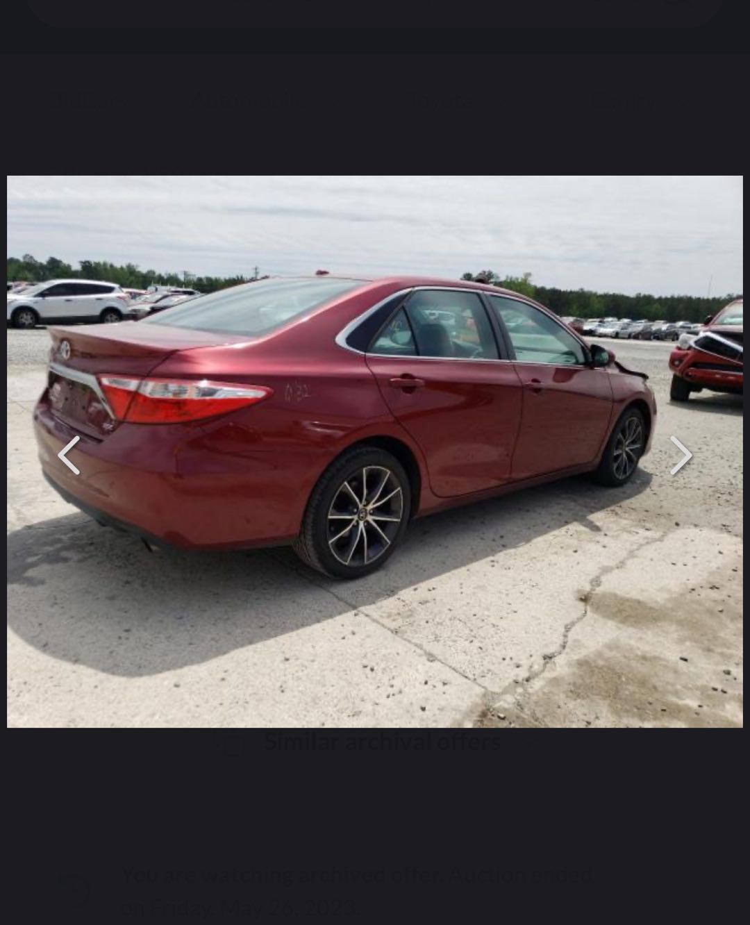 Car Image 2017 TOYOTA CAMRY XSE