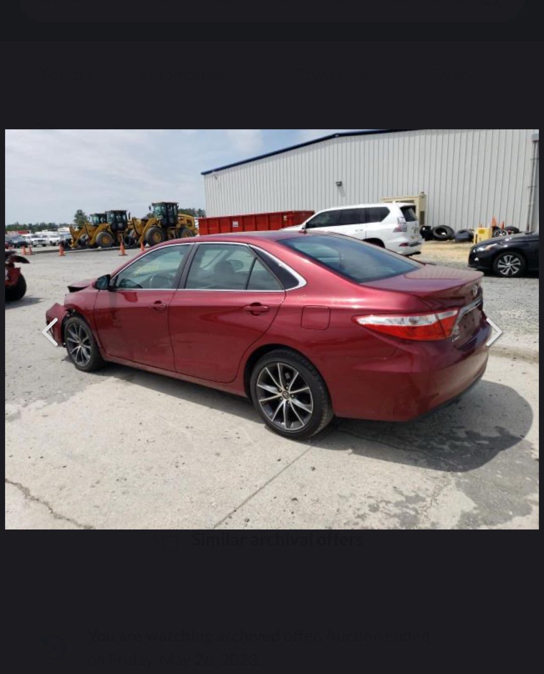 Car Image 2017 TOYOTA CAMRY XSE