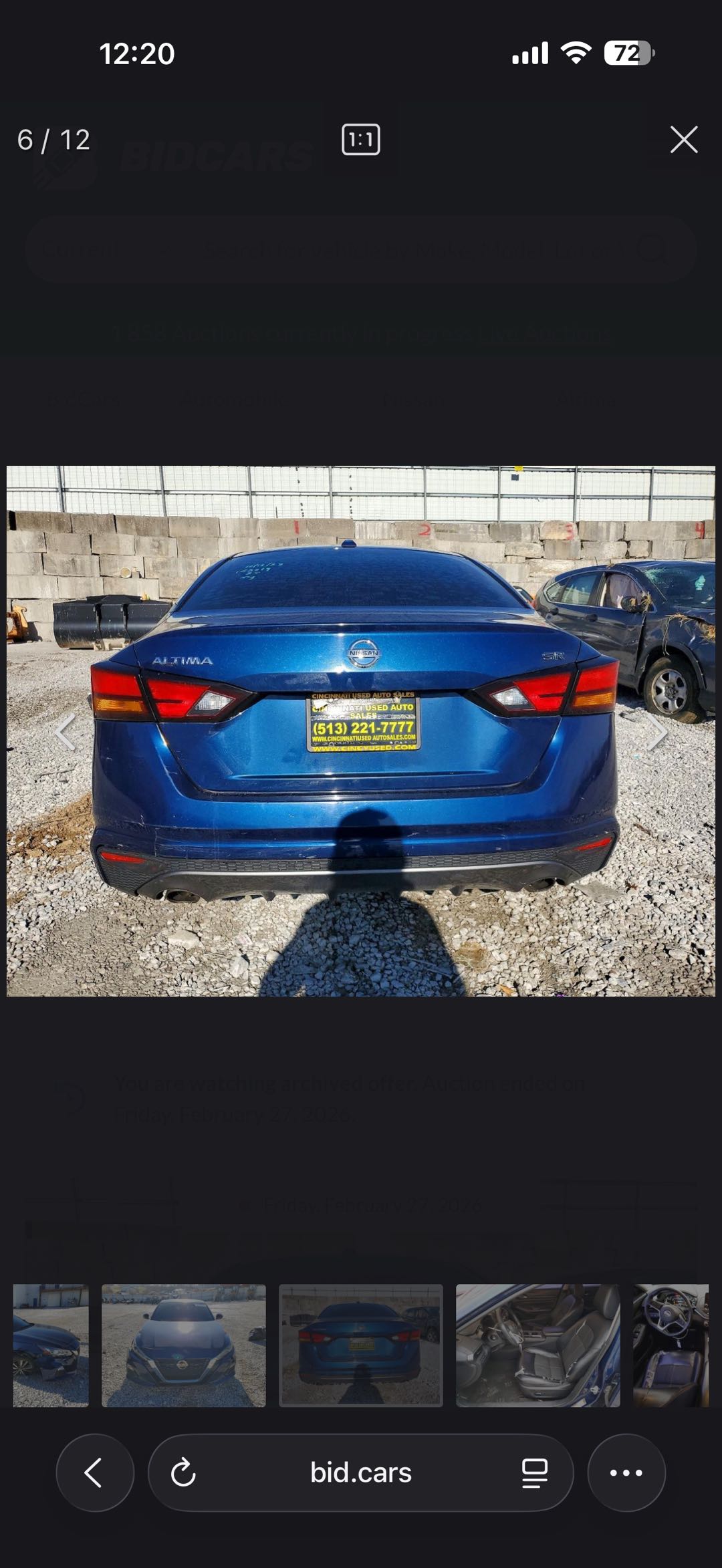 Car Image 2019 NISSAN ALTIMA SR