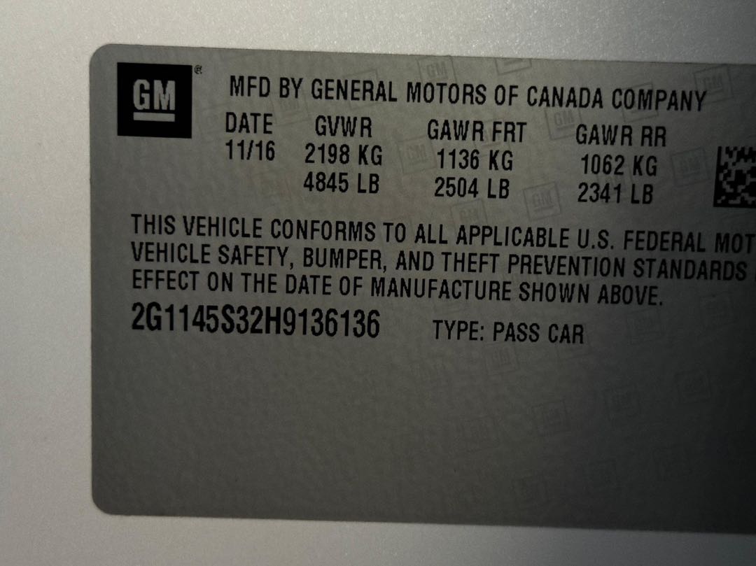 Car Image 2017 CHEVROLET IMPALA LTZ