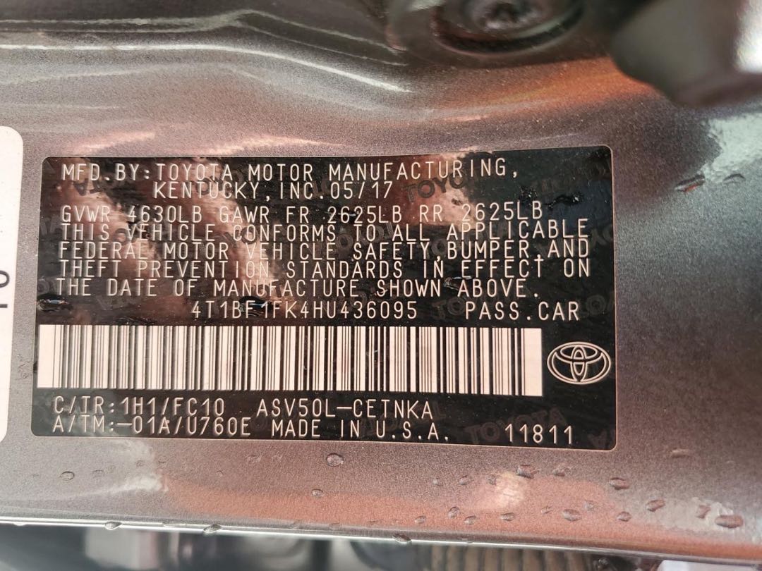 Car Image 2017 TOYOTA CAMRY