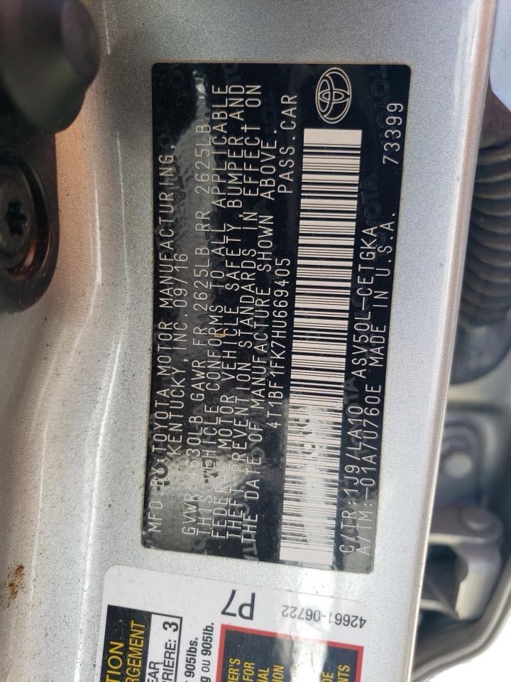Car Image 2017 TOYOTA CAMRY