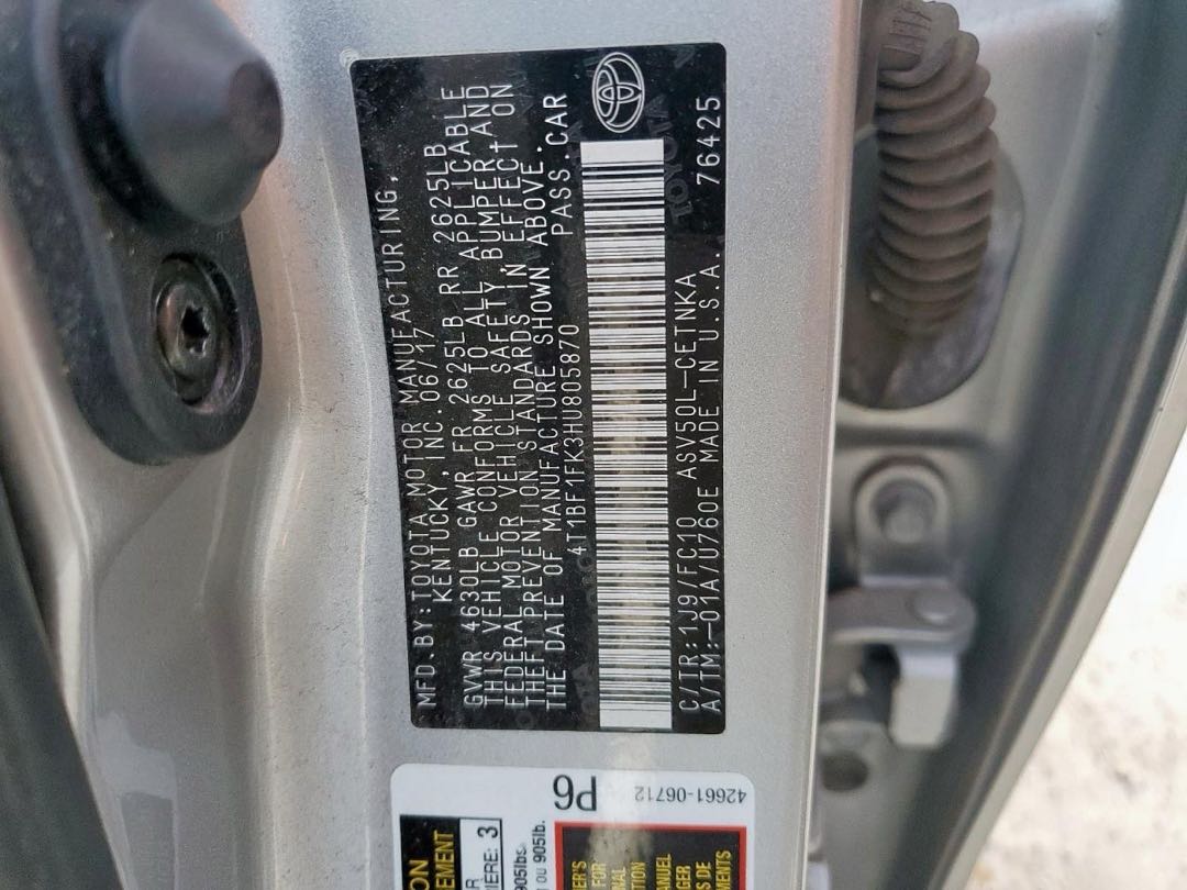 Car Image 2017 TOYOTA CAMRY