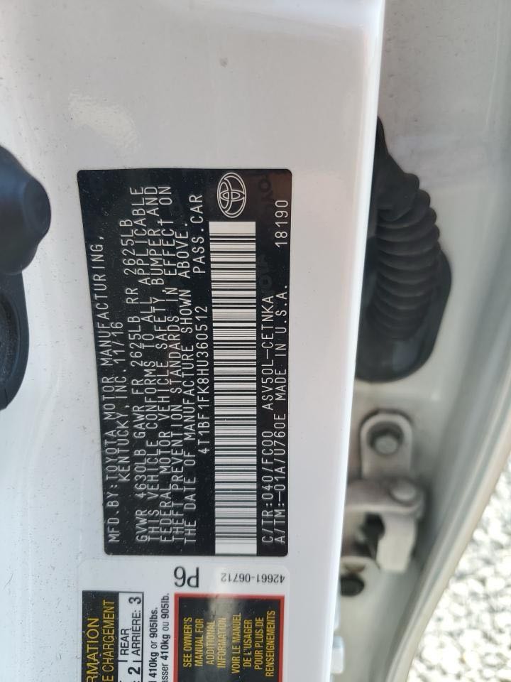 Car Image 2017 TOYOTA CAMRY