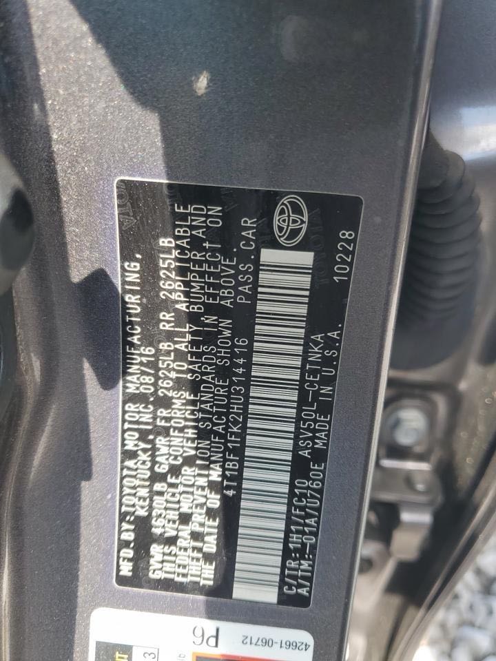 Car Image 2017 TOYOTA CAMRY