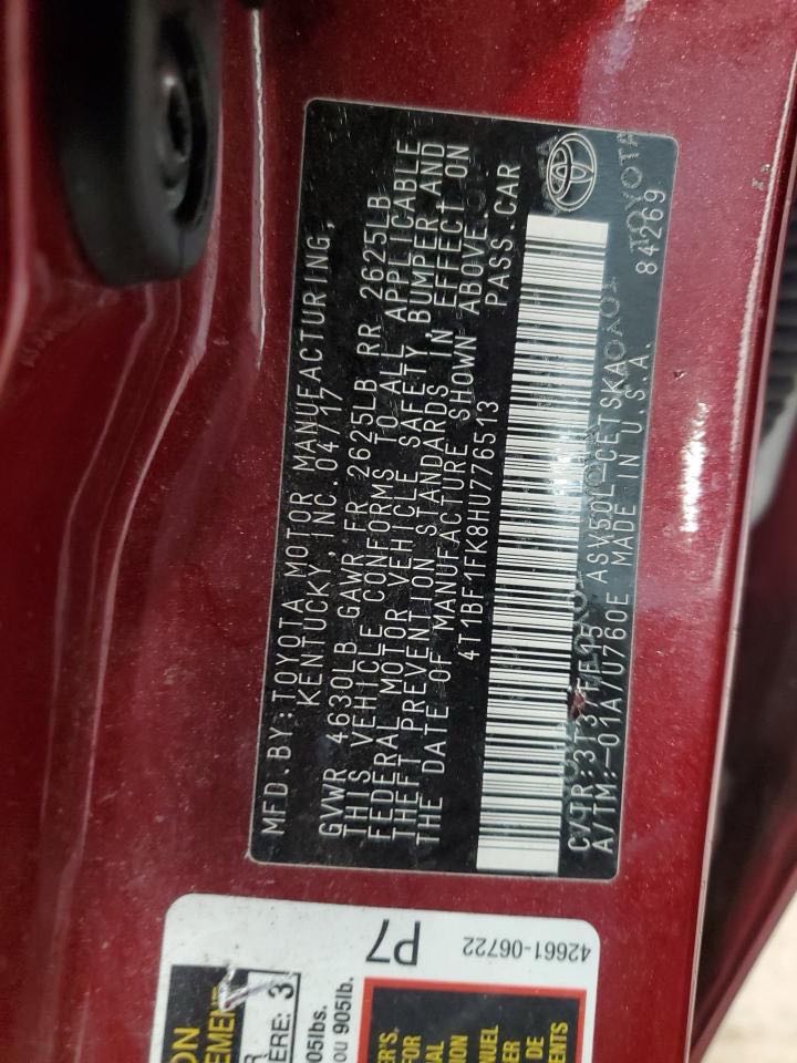 Car Image 2017 TOYOTA CAMRY
