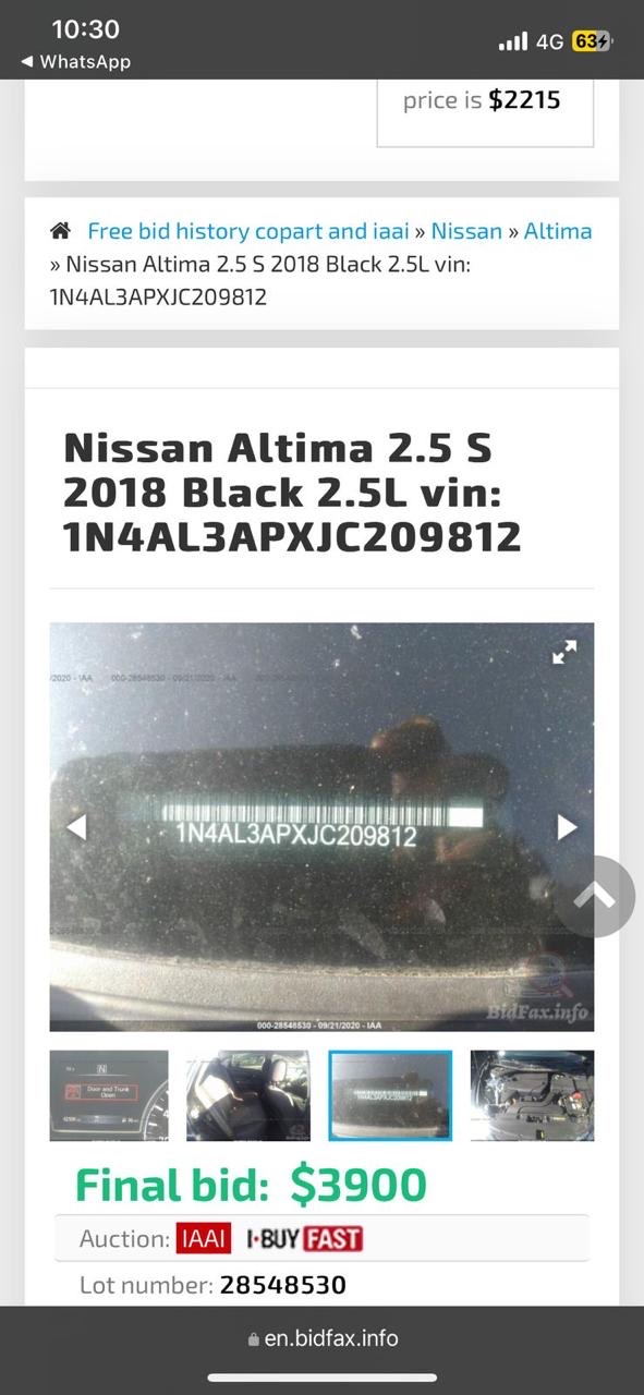 Car Image 2018 NISSAN ALTIMA S