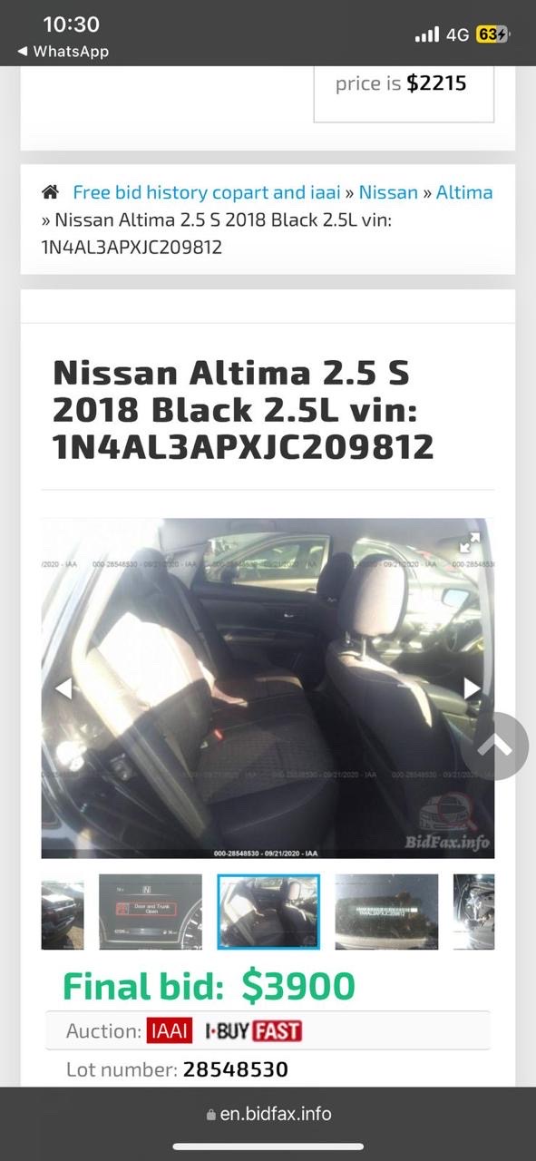Car Image 2018 NISSAN ALTIMA S
