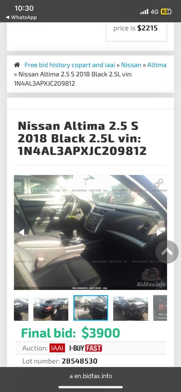 Car Image 2018 NISSAN ALTIMA S