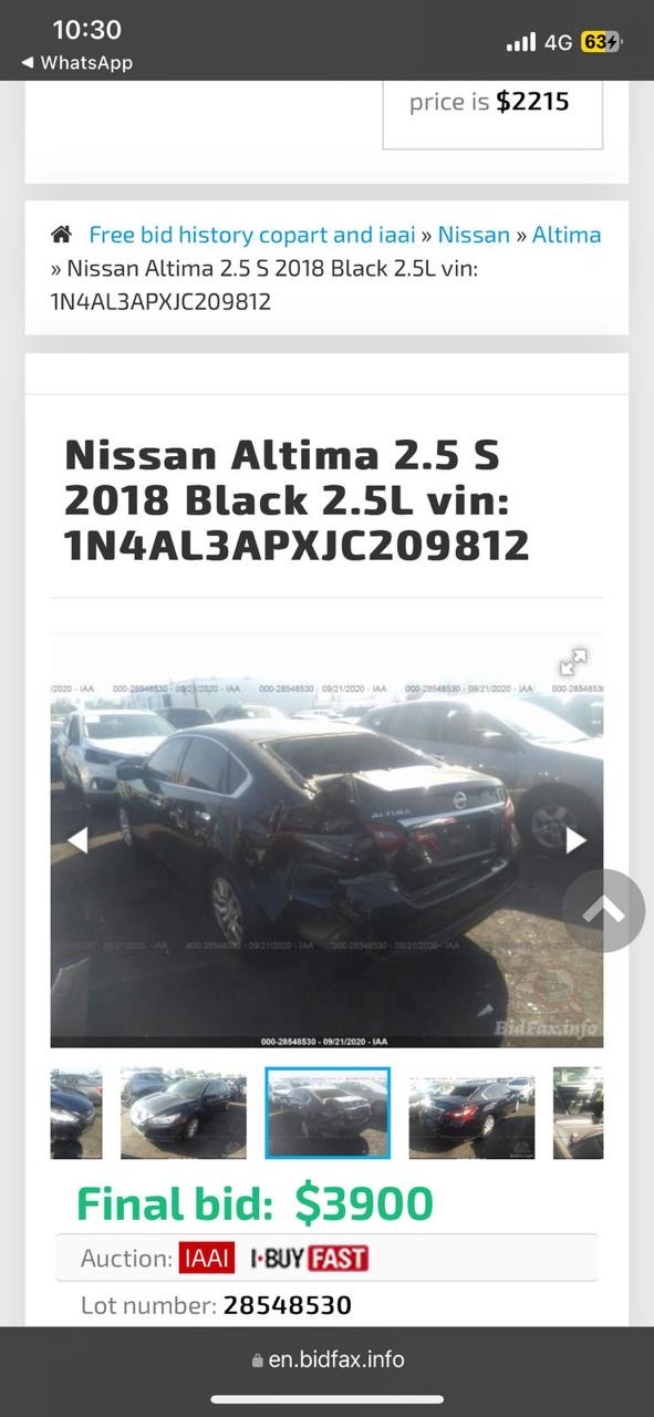 Car Image 2018 NISSAN ALTIMA S