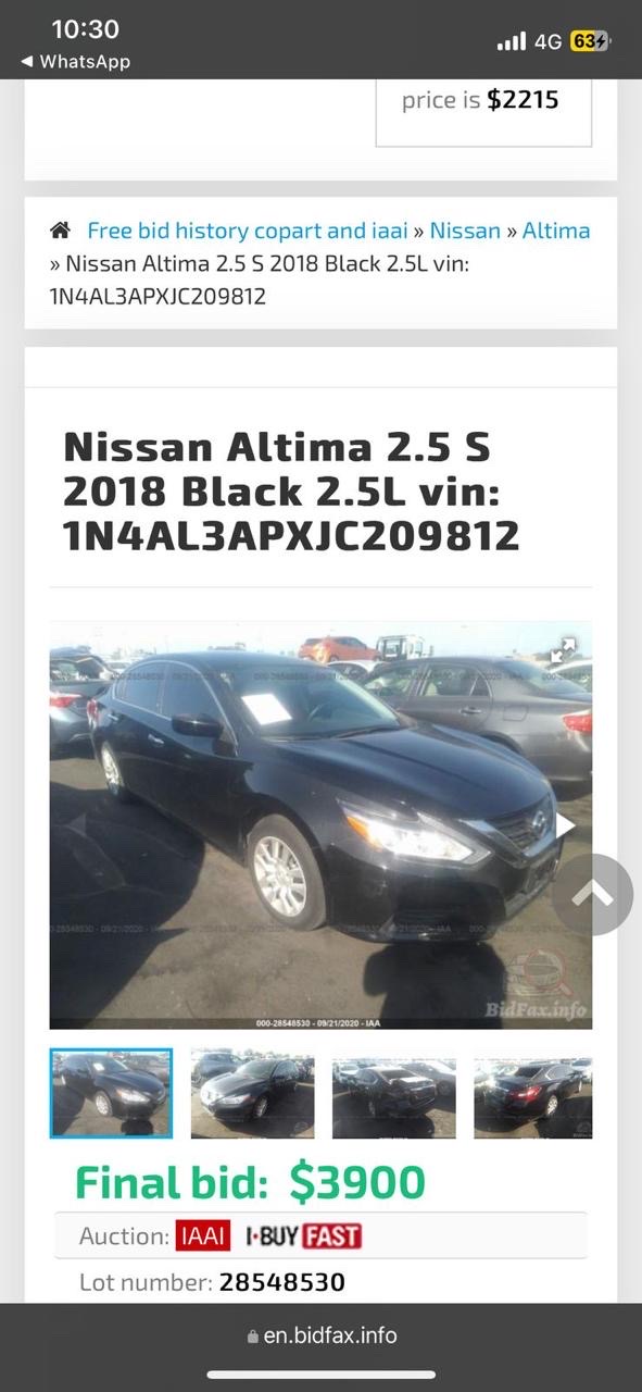 Car Image 2018 NISSAN ALTIMA S