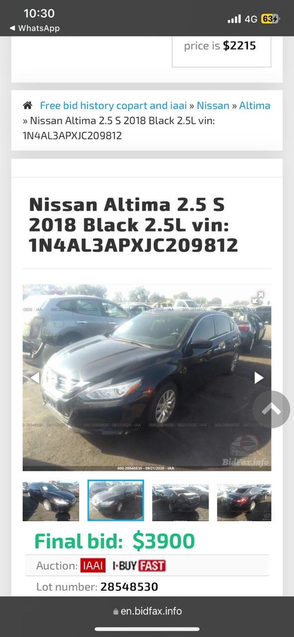 Car Image 2018 NISSAN ALTIMA S