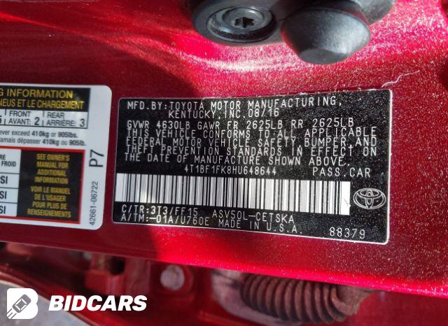 Car Image 2017 TOYOTA CAMRY