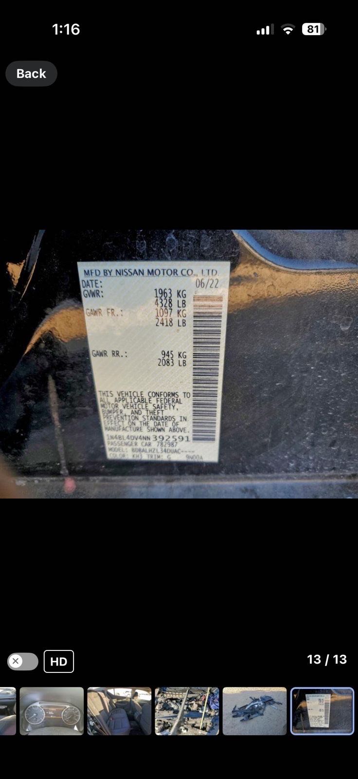 Car Image 2022 NISSAN ALTIMA