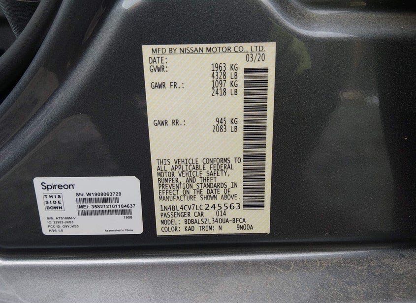 Car Image 2020 NISSAN ALTIMA