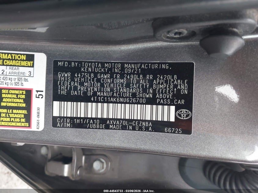 Car Image 2022 TOYOTA CAMRY