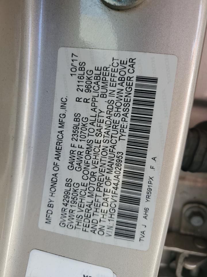 Car Image 2018 HONDA ACCORD