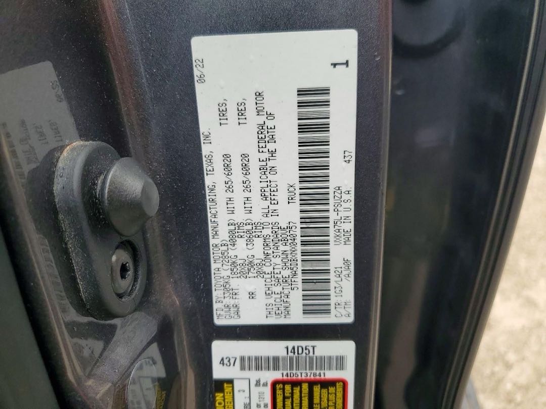 Car Image 2022 TOYOTA TUNDRA