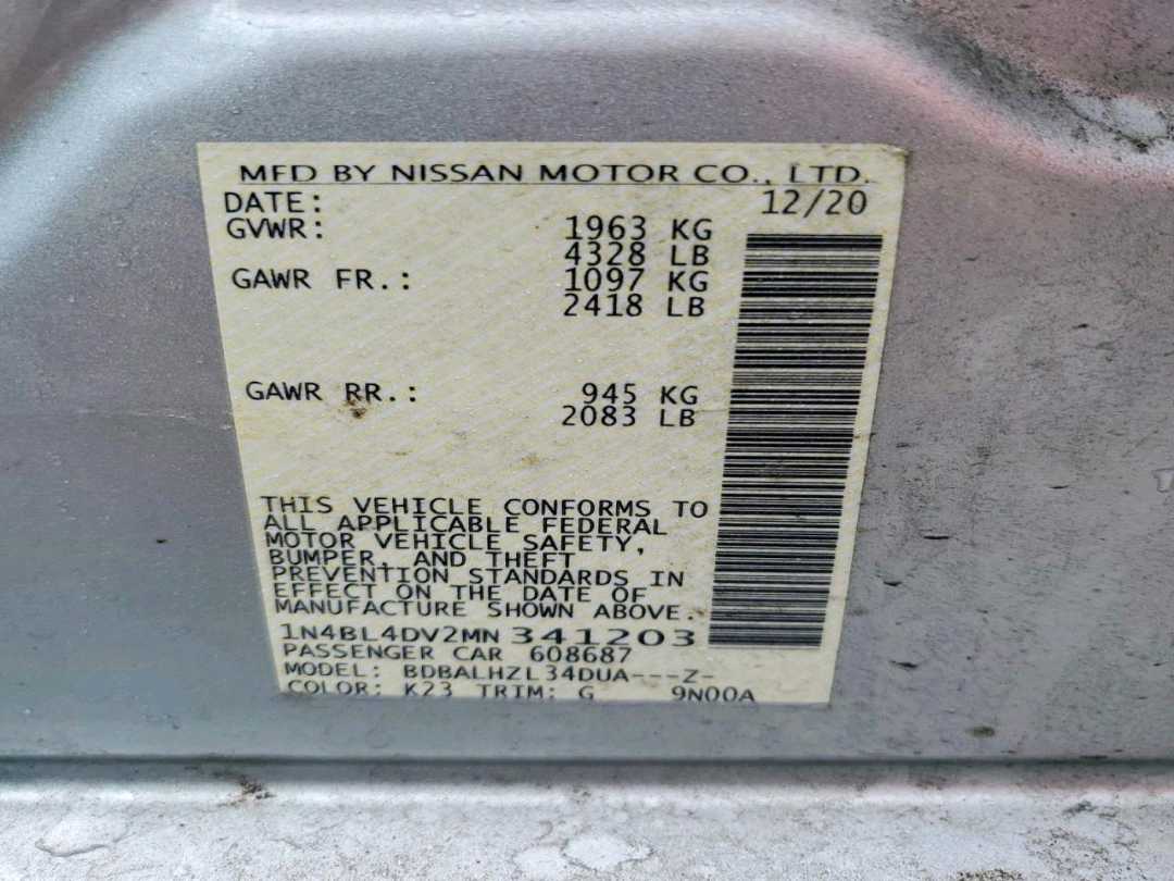 Car Image 2021 NISSAN ALTIMA
