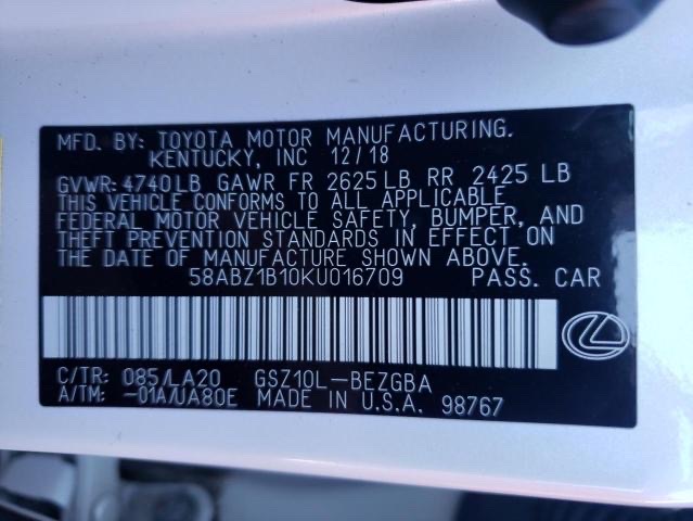 Car Image 2019 LEXUS ES